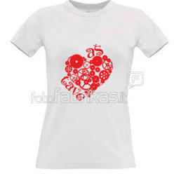 Women's T-shirt with your choice of photos, notes, white