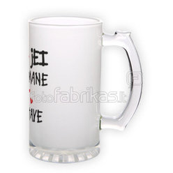 Frosted glass beer mug (500 ml)