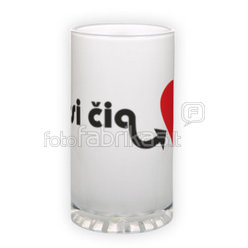Frosted glass beer mug (500 ml)