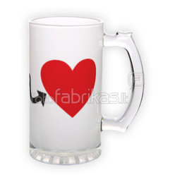 Frosted glass beer mug (500 ml)