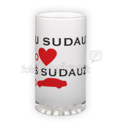 Frosted glass beer mug (500 ml)
