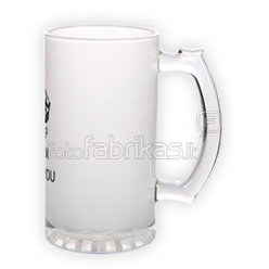 Frosted glass beer mug (500 ml)