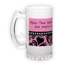 Frosted glass beer mug (500 ml)