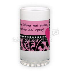 Frosted glass beer mug (500 ml)