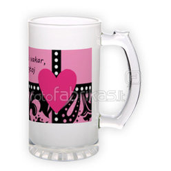 Frosted glass beer mug (500 ml)