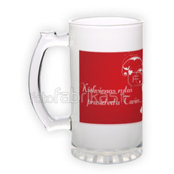 Frosted glass beer mug (500 ml)