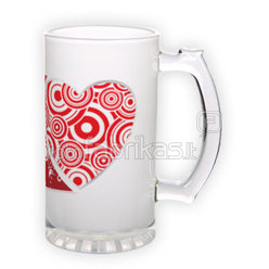 Frosted glass beer mug (500 ml)