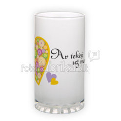 Frosted glass beer mug (500 ml)