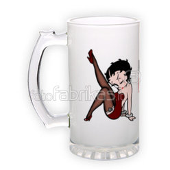Frosted glass beer mug (500 ml)