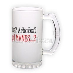 Frosted glass beer mug (500 ml)