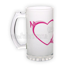 Frosted glass beer mug (500 ml)