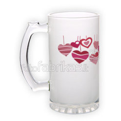Frosted glass beer mug (500 ml)