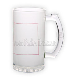 Frosted glass beer mug (500 ml)
