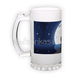 Frosted glass beer mug (500 ml)