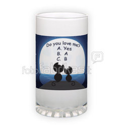 Frosted glass beer mug (500 ml)