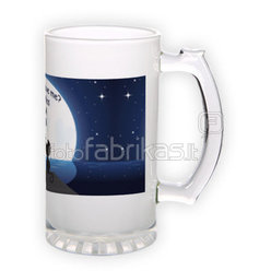 Frosted glass beer mug (500 ml)