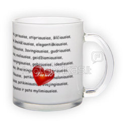 Frosted glass mug (300 ml)