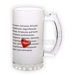 Frosted glass beer mug (500 ml)