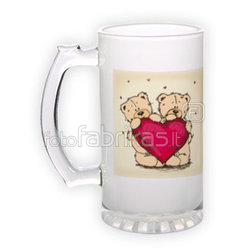 Frosted glass beer mug (500 ml)