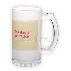 Frosted glass beer mug (500 ml)
