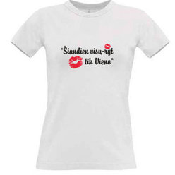 Women's T-shirt with your choice of photos, notes, white