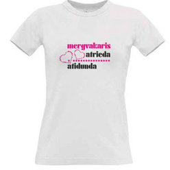 Women's T-shirt with your choice of photos, notes, white