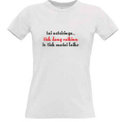 Women's T-shirt with your choice of photos, notes, white
