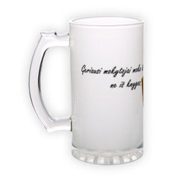 Frosted glass beer mug (500 ml)