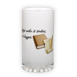 Frosted glass beer mug (500 ml)