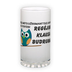 Frosted glass beer mug (500 ml)