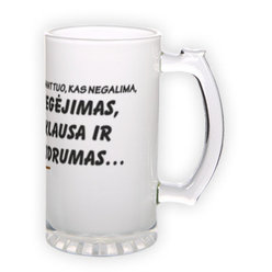 Frosted glass beer mug (500 ml)