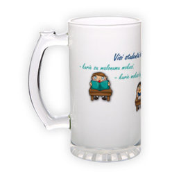 Frosted glass beer mug (500 ml)
