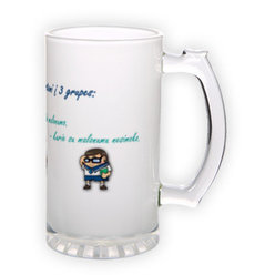 Frosted glass beer mug (500 ml)