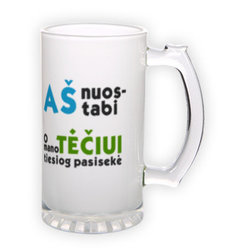 Frosted glass beer mug (500 ml)