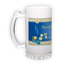 Frosted glass beer mug (500 ml)
