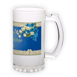 Frosted glass beer mug (500 ml)
