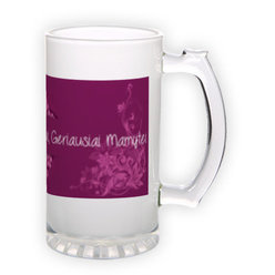 Frosted glass beer mug (500 ml)