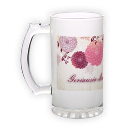 Frosted glass beer mug (500 ml)