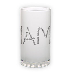 Frosted glass beer mug (500 ml)