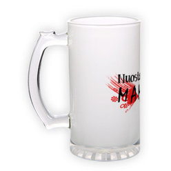 Frosted glass beer mug (500 ml)
