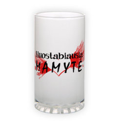 Frosted glass beer mug (500 ml)