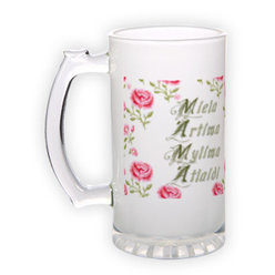 Frosted glass beer mug (500 ml)