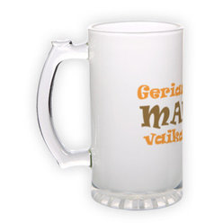 Frosted glass beer mug (500 ml)