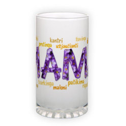 Frosted glass beer mug (500 ml)