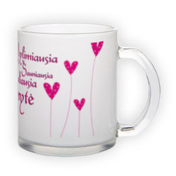 Frosted glass mug (300 ml)