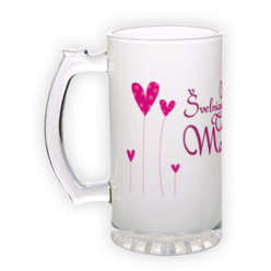 Frosted glass beer mug (500 ml)