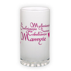 Frosted glass beer mug (500 ml)