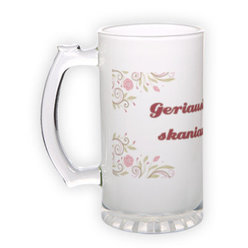 Frosted glass beer mug (500 ml)