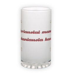 Frosted glass beer mug (500 ml)
