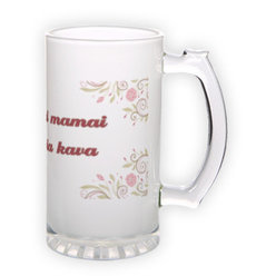 Frosted glass beer mug (500 ml)